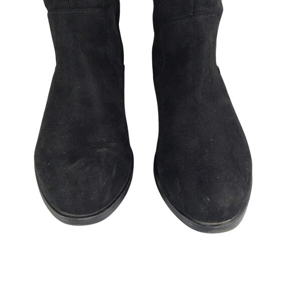 NWOT-1 SHOW! KENNETH COLE! BLACK VEGAN LEATHER & NEOPRENE ELASTIC BOOTS! SZ 7.5M - Picture 5 of 11